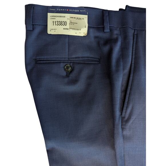 Tommy Hilfiger Lowen Navy Blue Slacks Dress Pants Mens Size 34 - Picture 2 of 10
